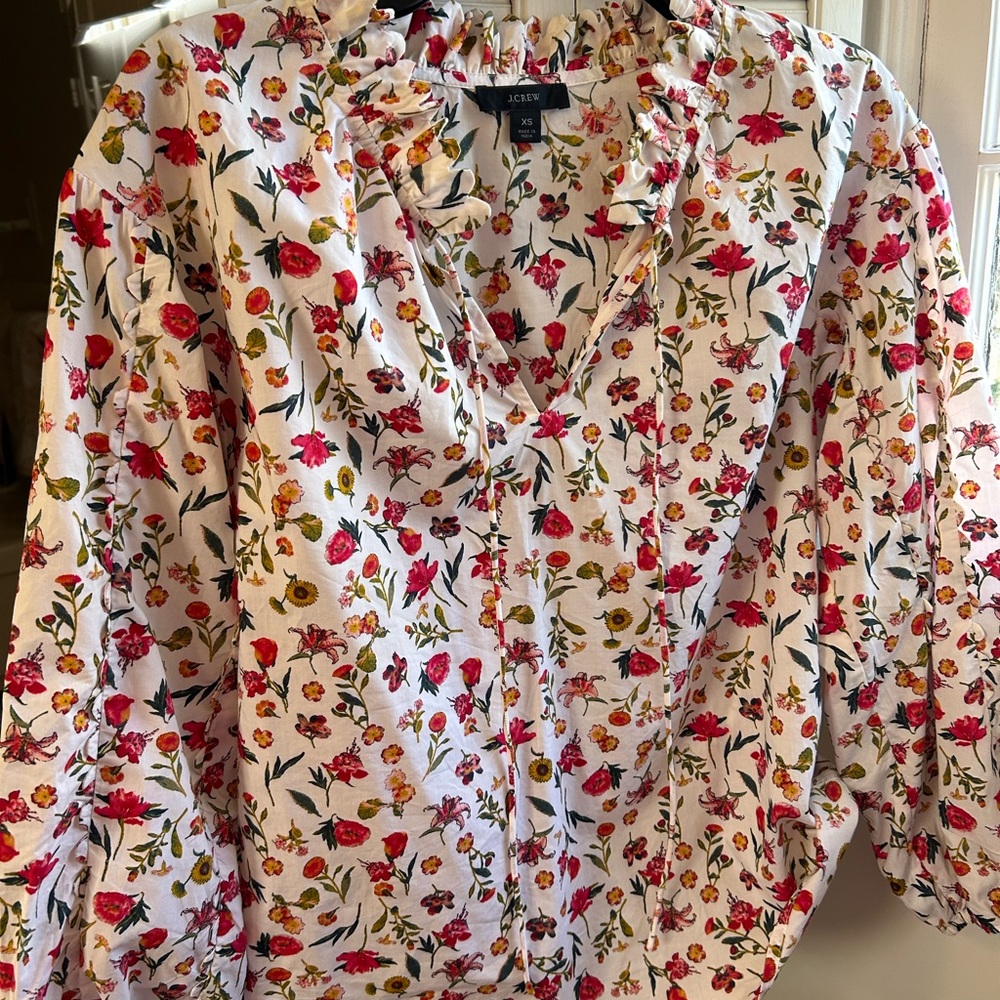 J Crew floral shirt
